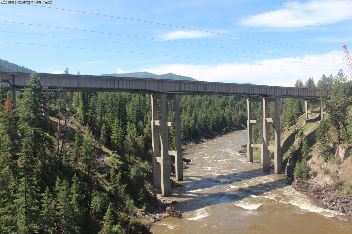 Latest webcam image from Clark Fork Gorge construction site
